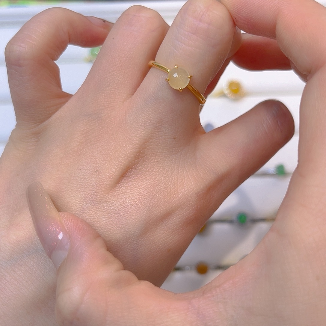 银S925镶嵌戒指翡翠