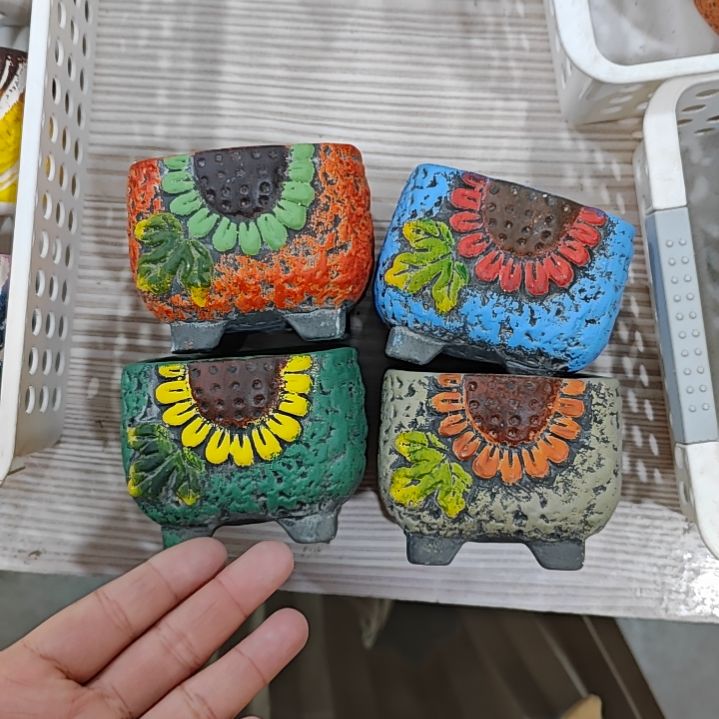 红陶吸水透气的白陶花盆凑满12发货