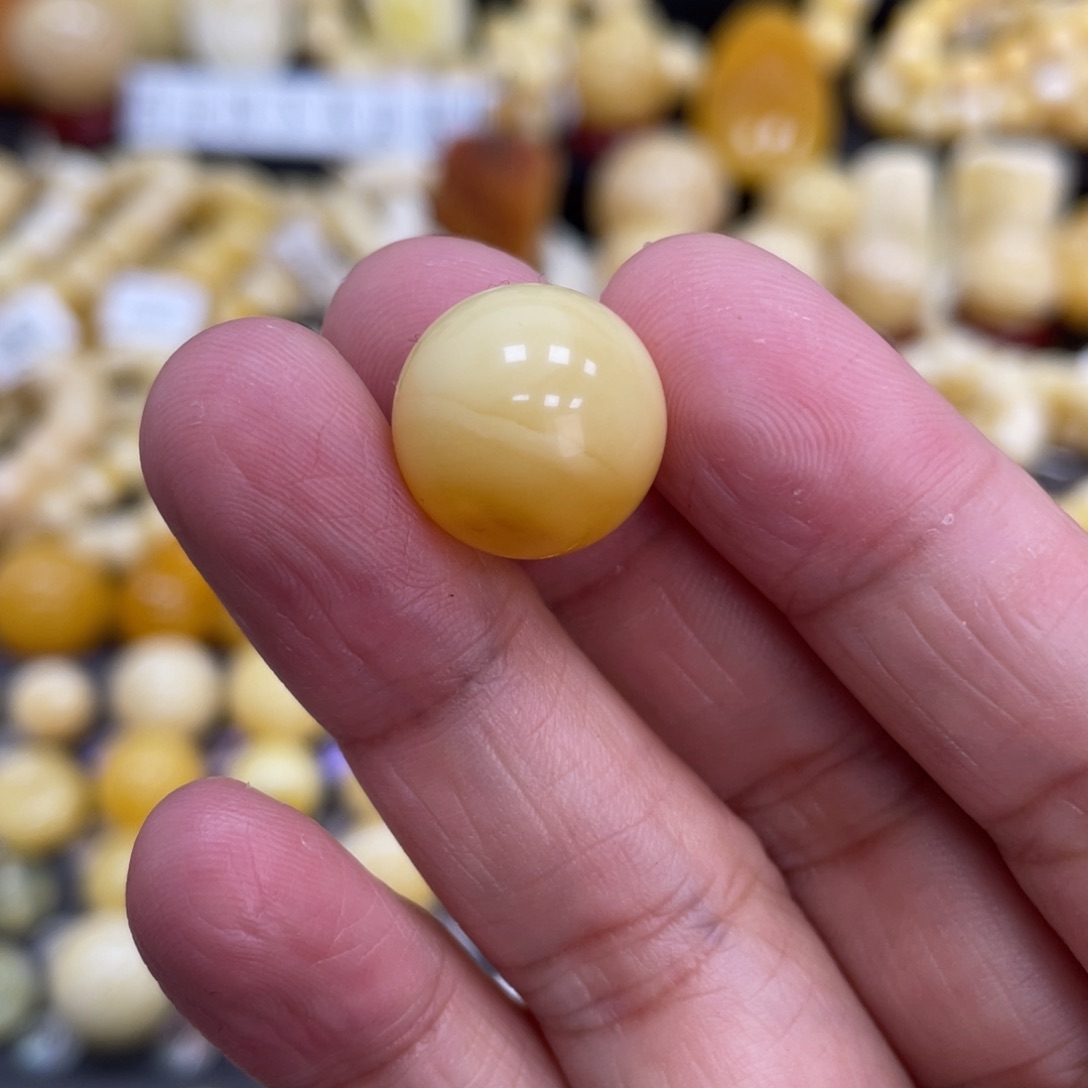 琥珀珠宝奇石未镶嵌15.1mm