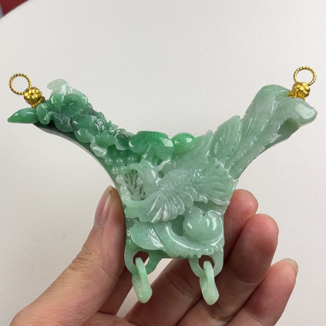 翡翠未镶嵌吊坠(赠链)代编织