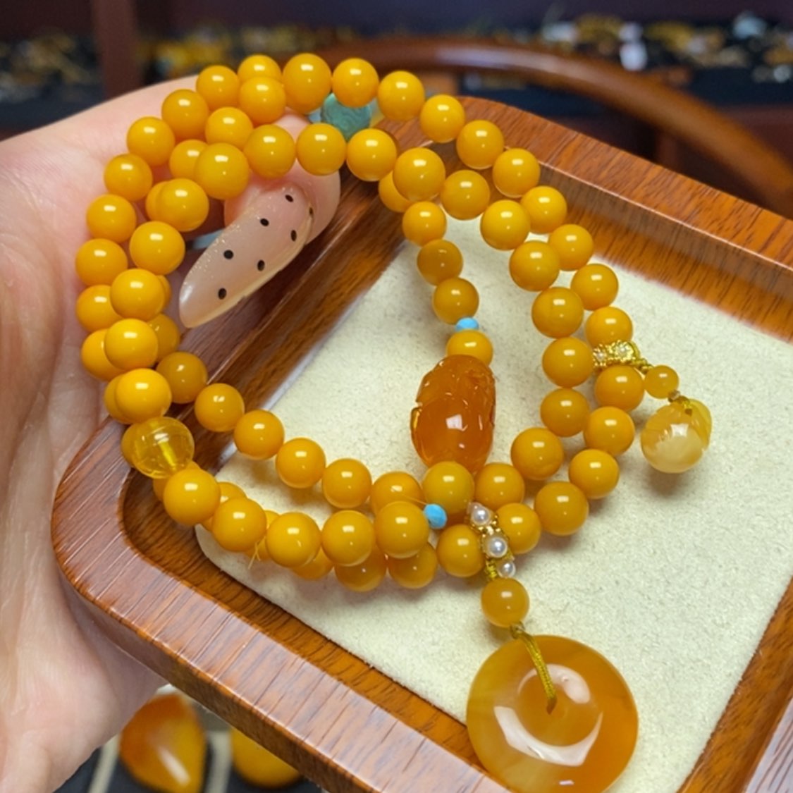 【闪购商品】蜜蜡手链未镶嵌手串