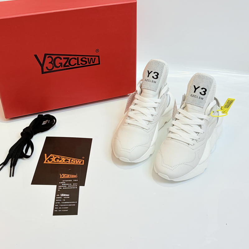 Y3GZCLSW正品真皮男女潮鞋青春活力全白老爹鞋四季厚底男女潮鞋