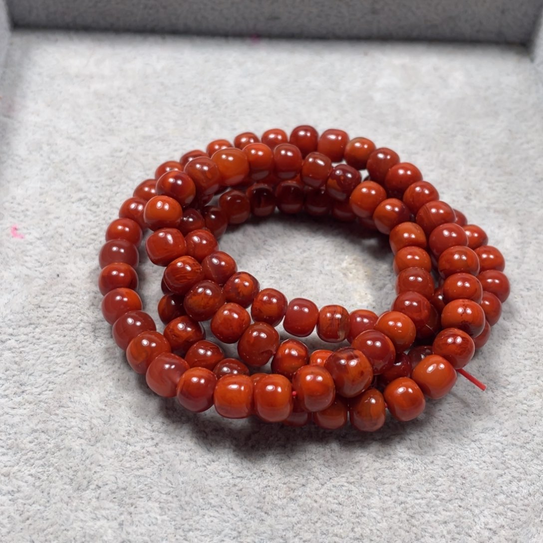 南红玛瑙手链未镶嵌