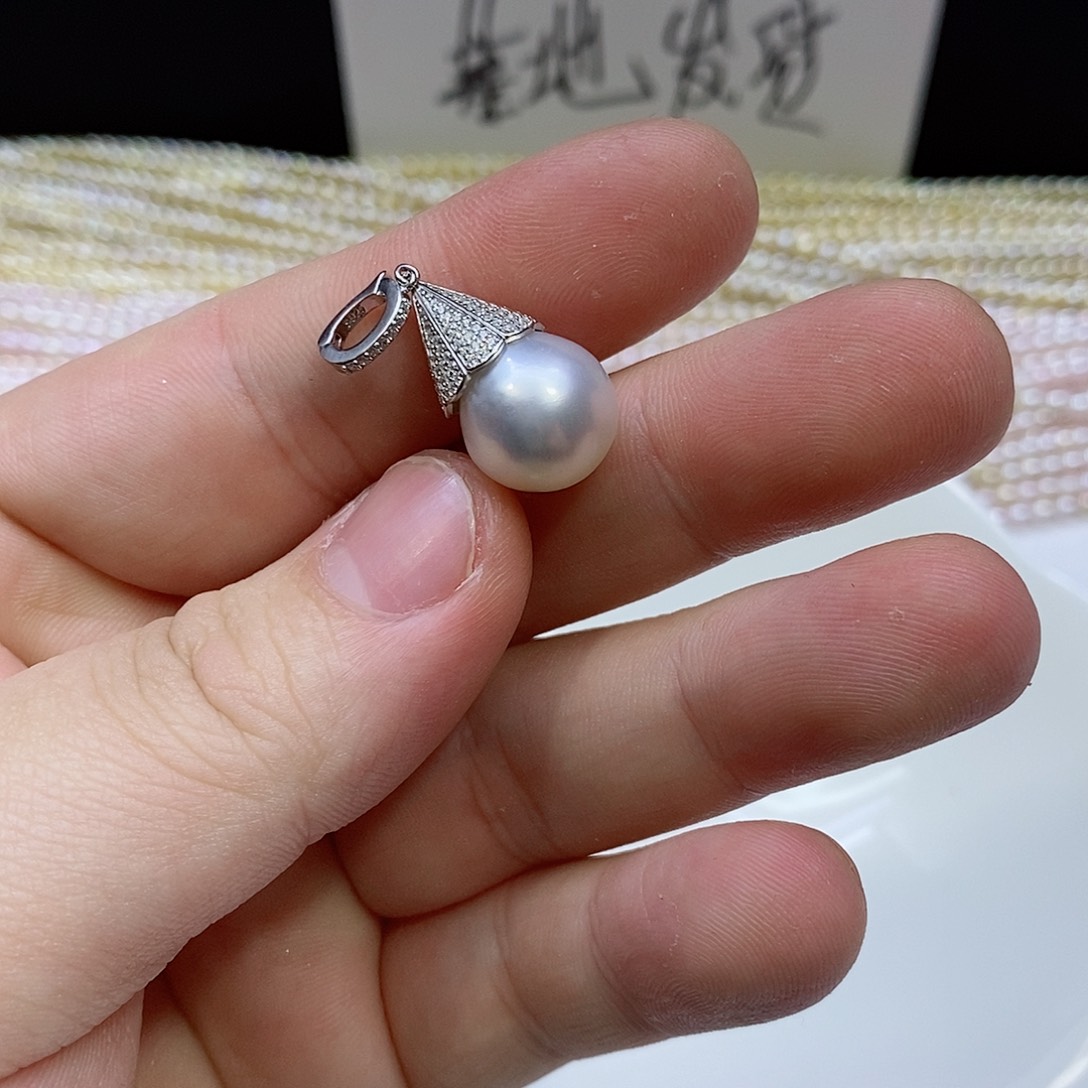 海水珍珠颈饰银S925镶嵌