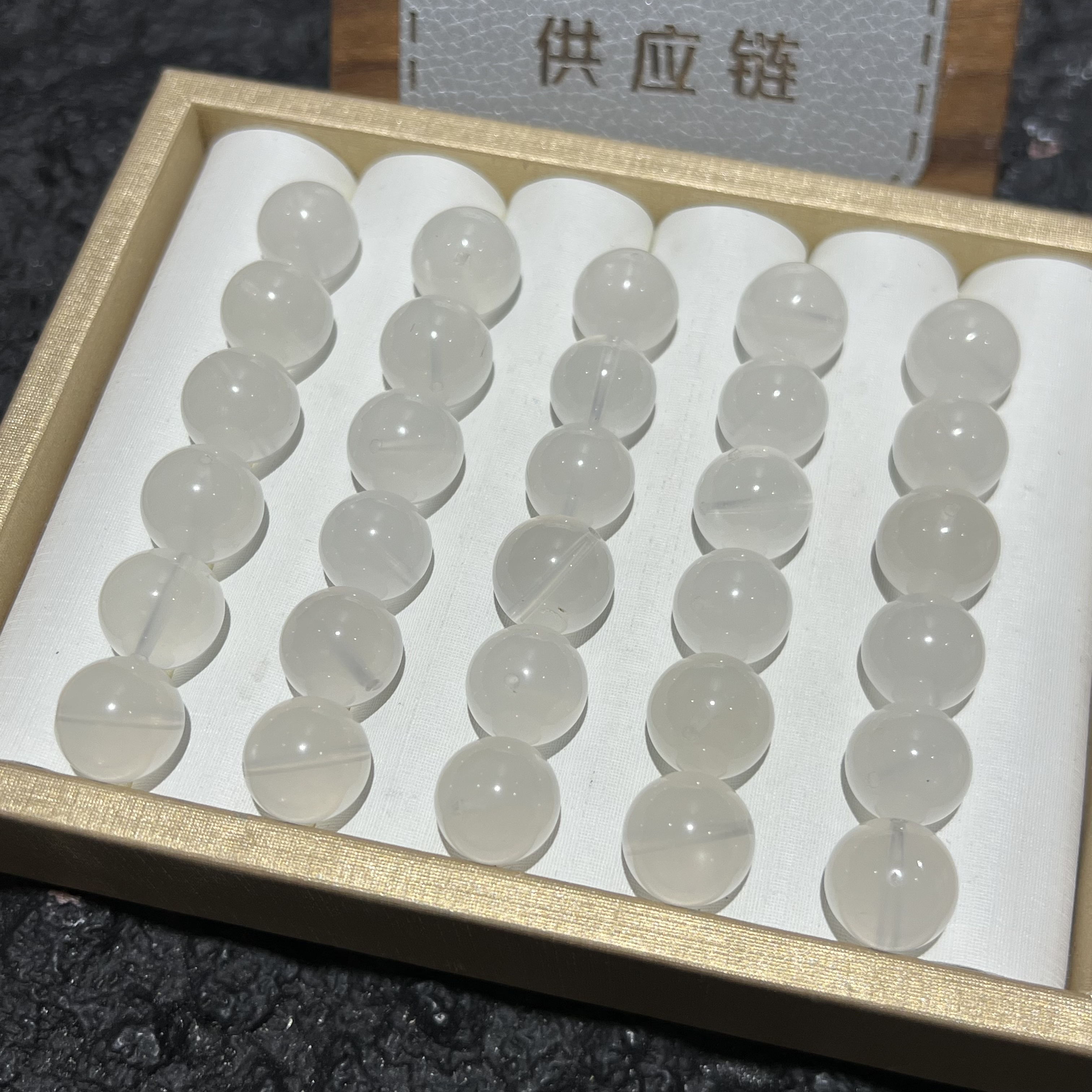 【月月家】Q01天然水晶白幽灵通孔单珠18-19mm 多样性发其一