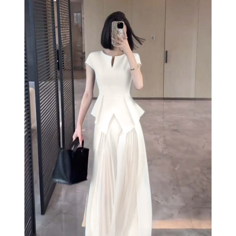 【素夕】【两件套】【有里布】女2025新款减龄一整套阔腿裤套装D2593