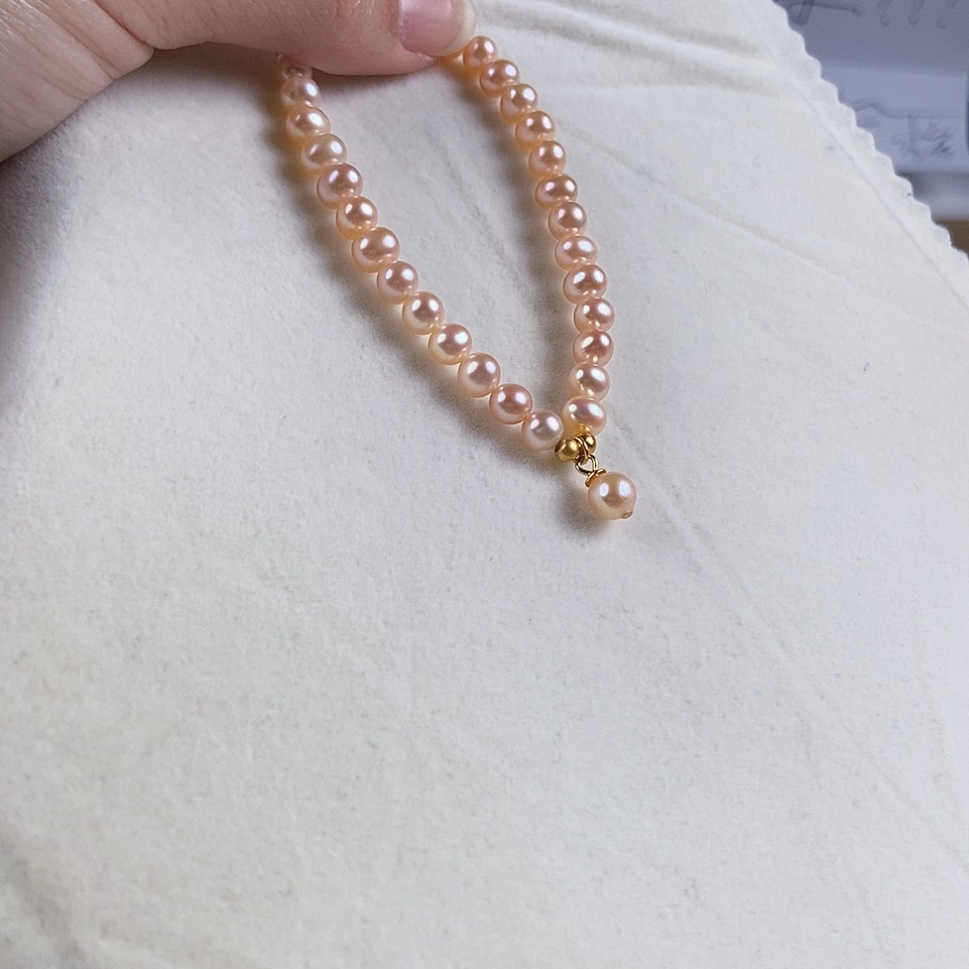 淡水珍珠手绳银S925镶嵌