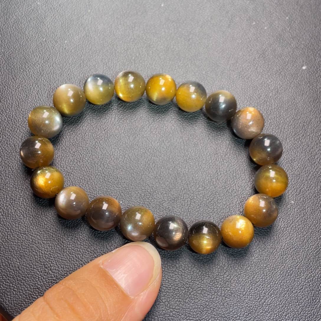 日光石手链未镶嵌黑金骨干