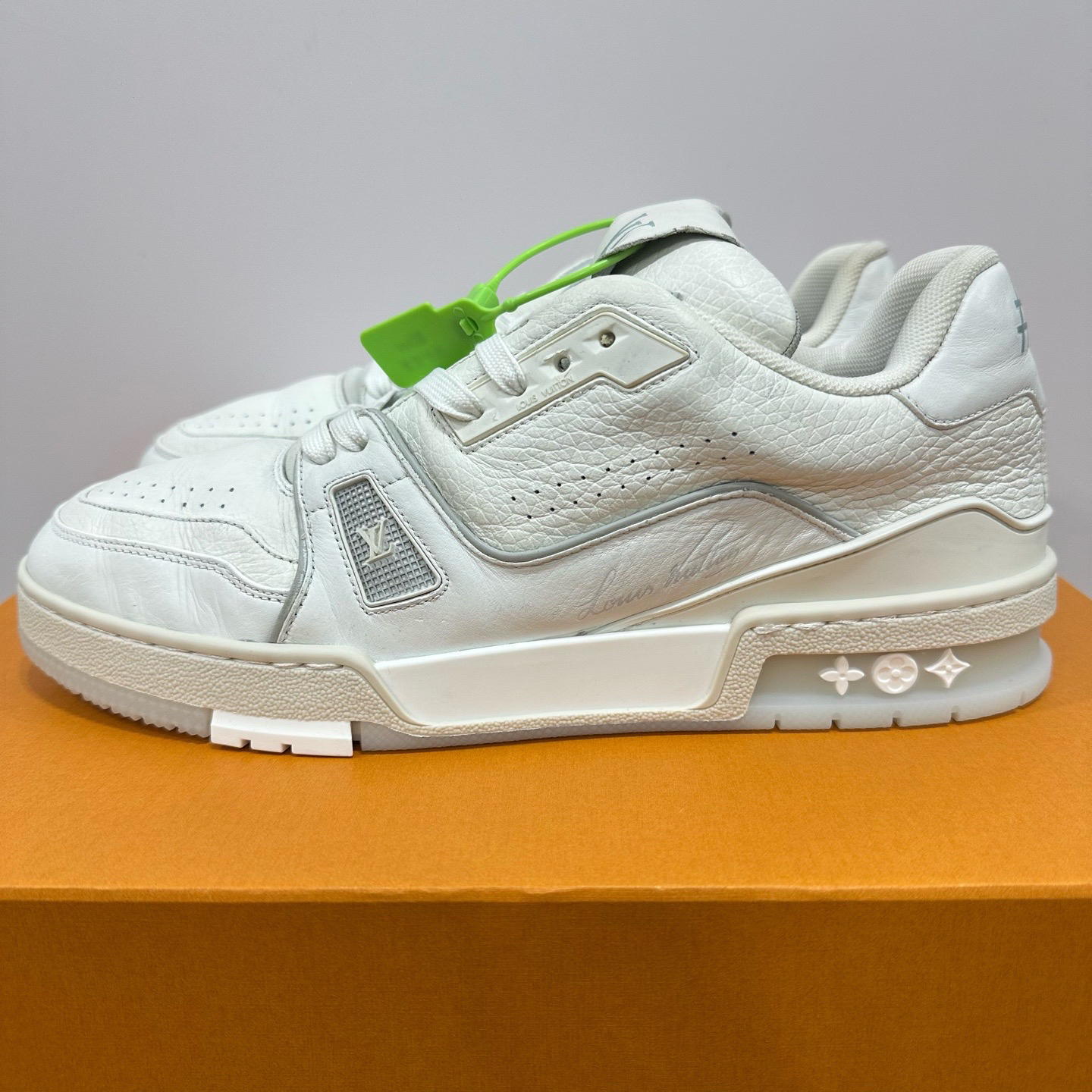 90新 LouisVuitton/路易威登 42.5码 路易威登 LV trainer 白水泥