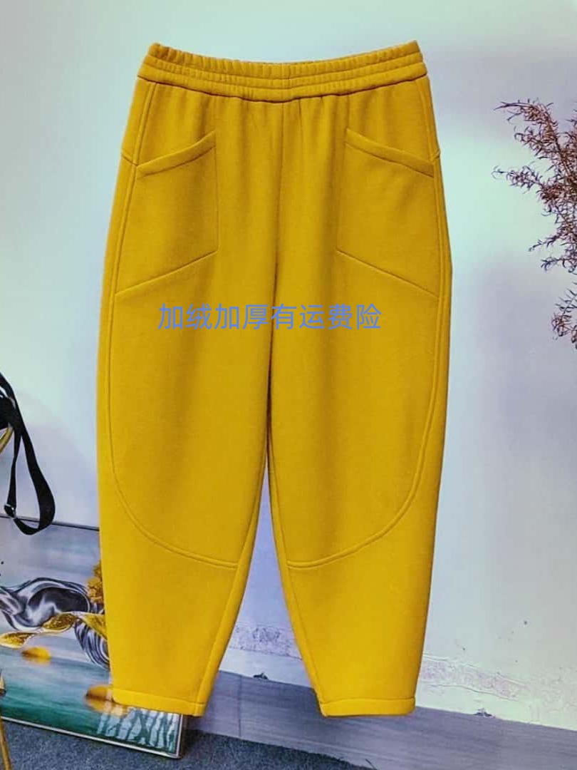 哈伦裤女2025春季新款韩版时尚大码休闲裤女裤宽松妈妈纯色女士