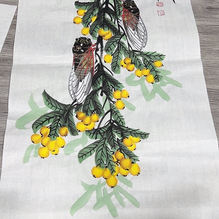 用***7国画手绘国画恭喜恭喜