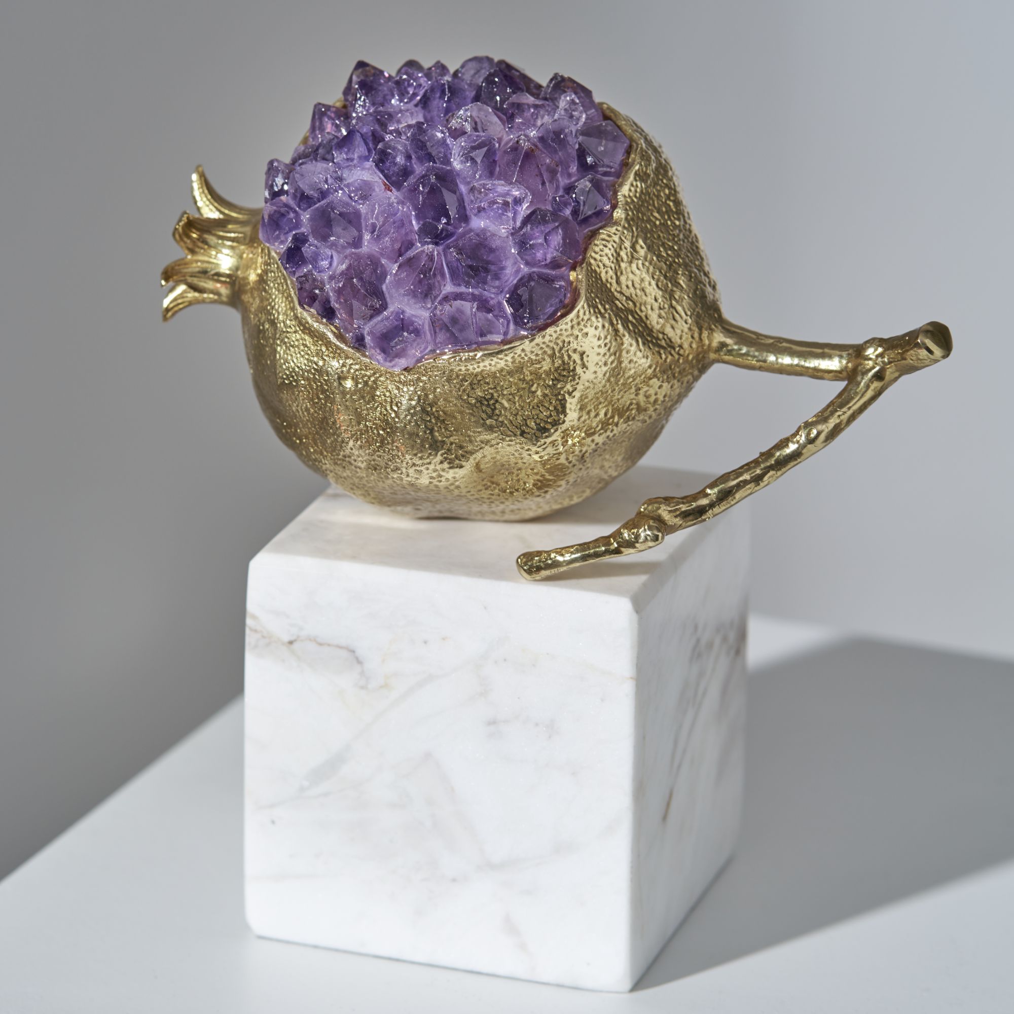 1583 紫水晶石榴摆件客厅酒柜装饰摆设