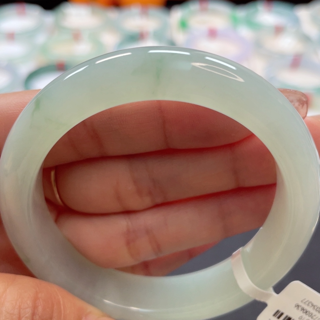 【闪购商品】翡翠手镯未镶嵌53.6冰胶芙蓉底绿花3号