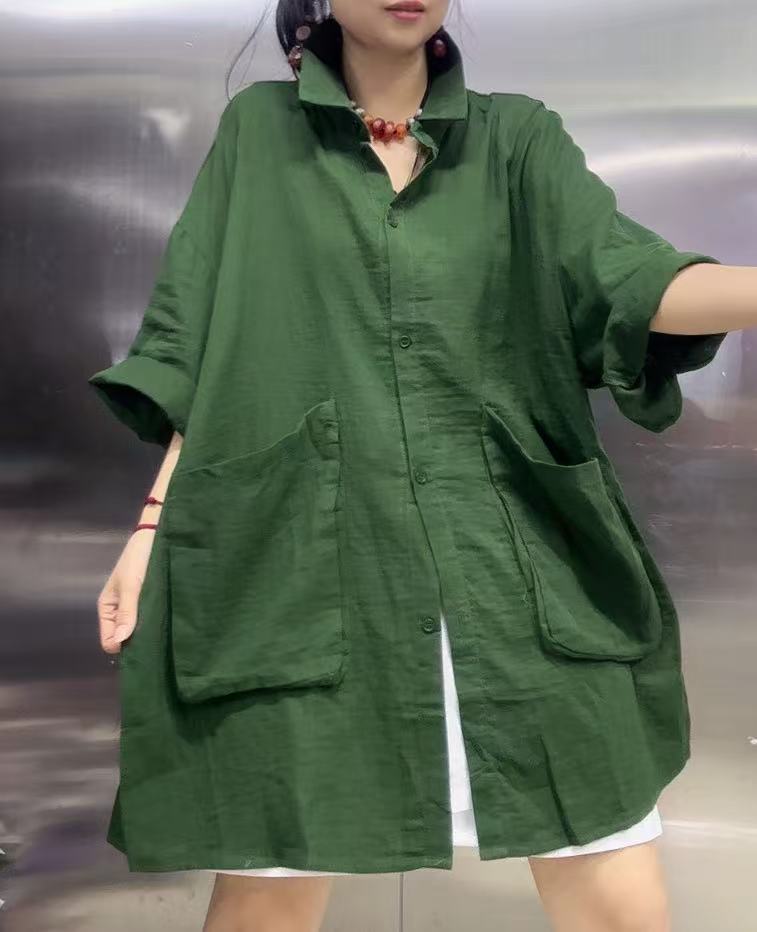 大口袋翻领百搭上衣218889