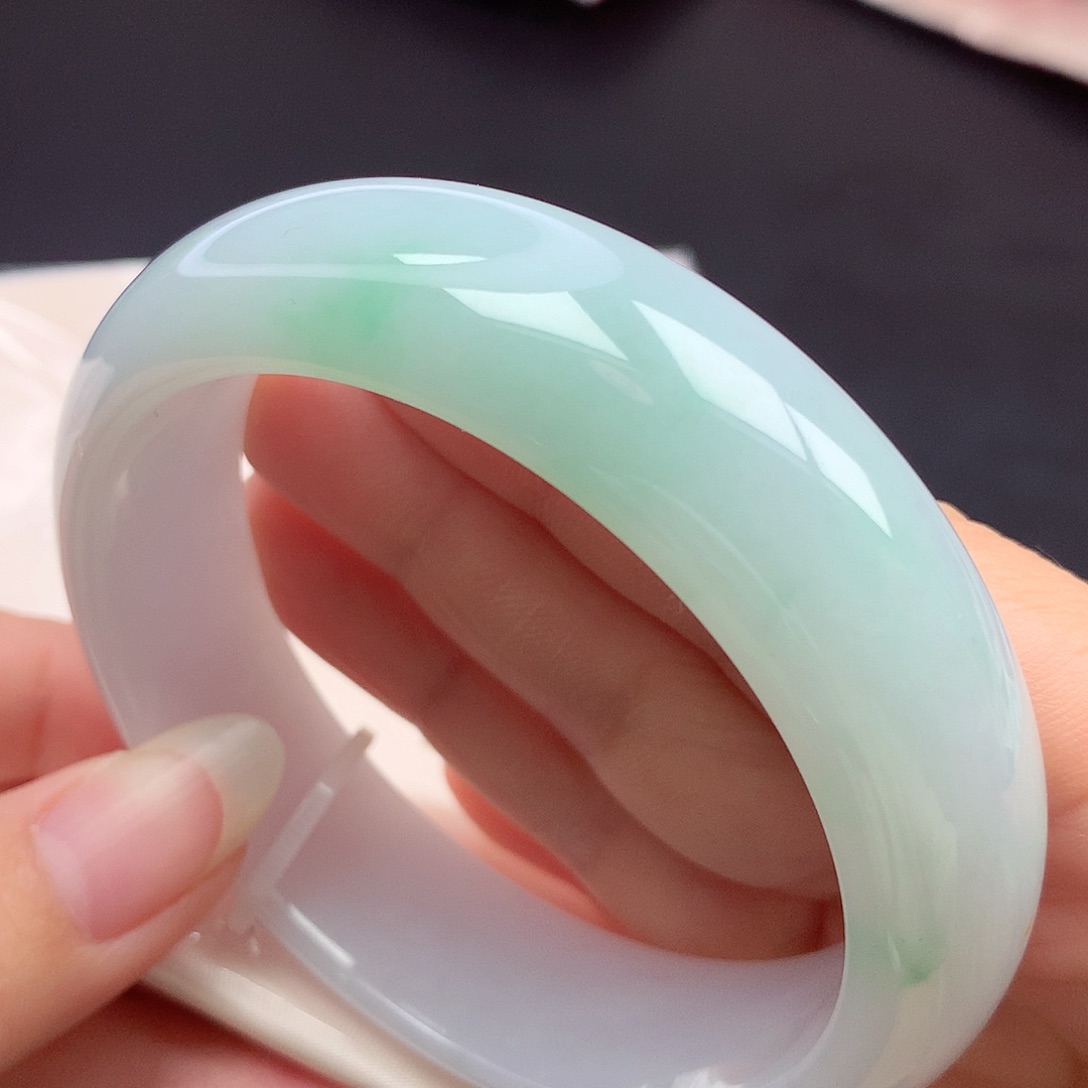 翡翠未镶嵌手镯59.6圈口