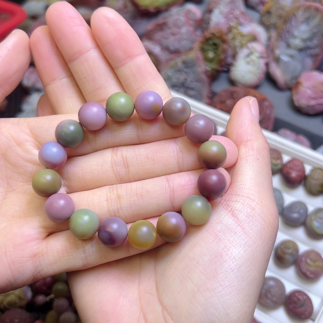 玛瑙/玉髓未镶嵌手串明***人手串