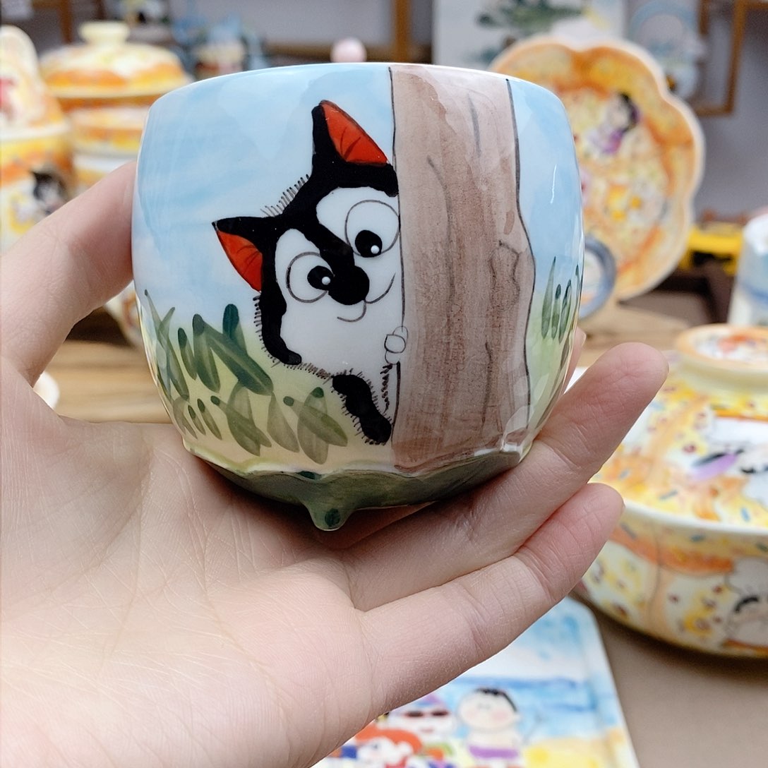 杯董董文创手绘陶瓷