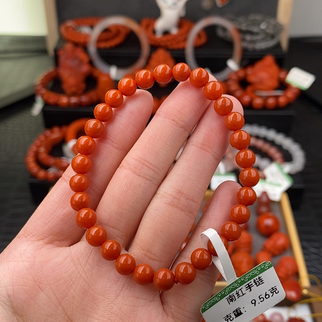 南红玛瑙未镶嵌四川凉山手串6.1mm