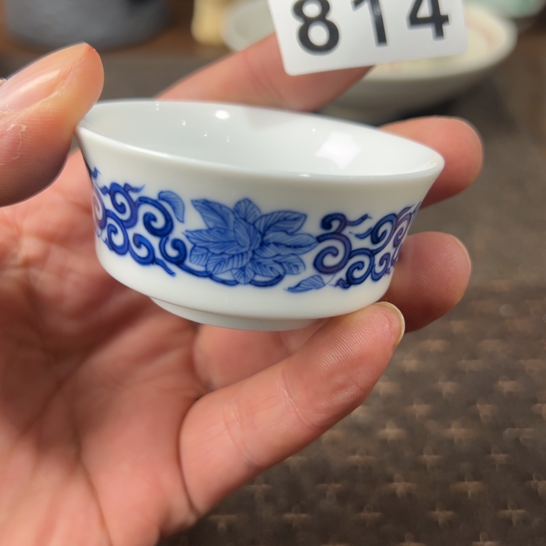 814青花手绘杯哈哈哈哈