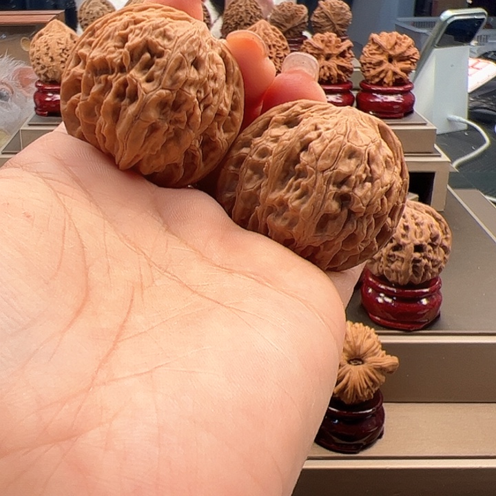 文玩核桃把件39 磨盘 n-019