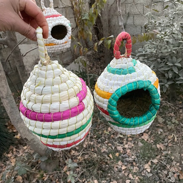 鹦鹉保暖手工编织鸟窝悬挂神器适合过冬