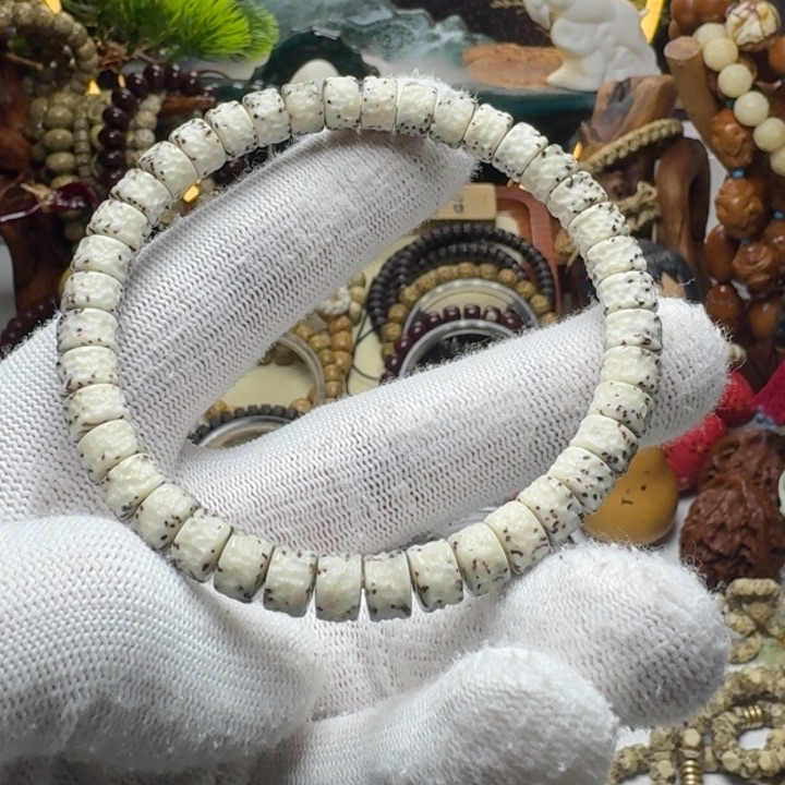 星月菩提手串3号车尺寸8.5石玉星嘎单圈