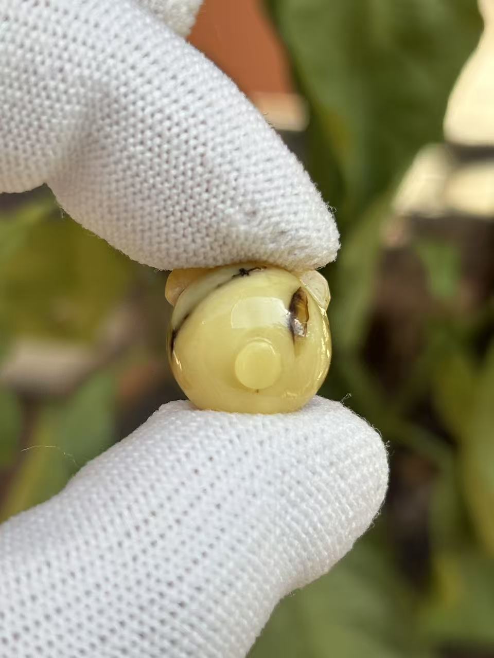 3598天然蜜蜡琥珀小熊头配饰14.6x14x10mm