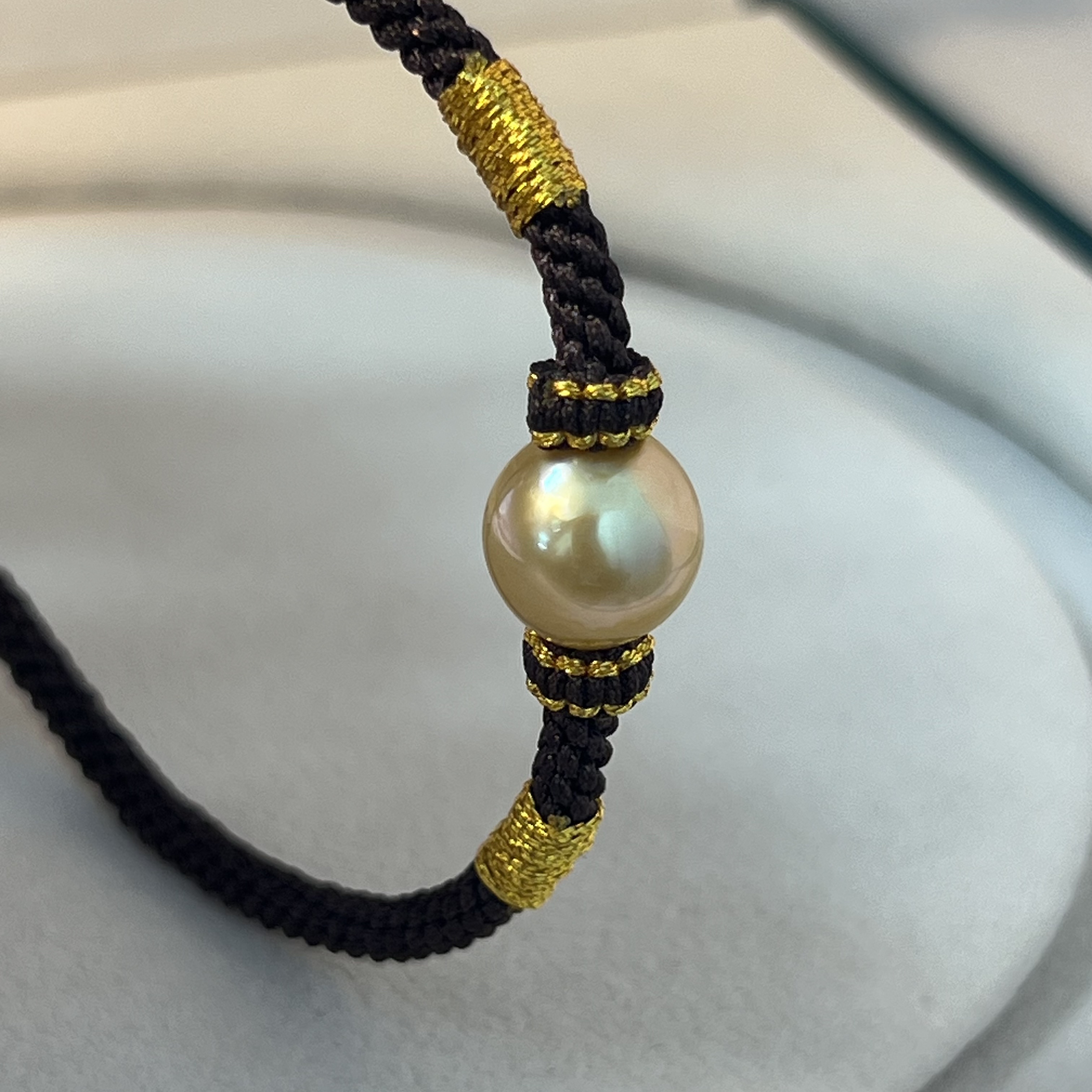 天然海水南洋金珠手绳10-11mm简约时尚款