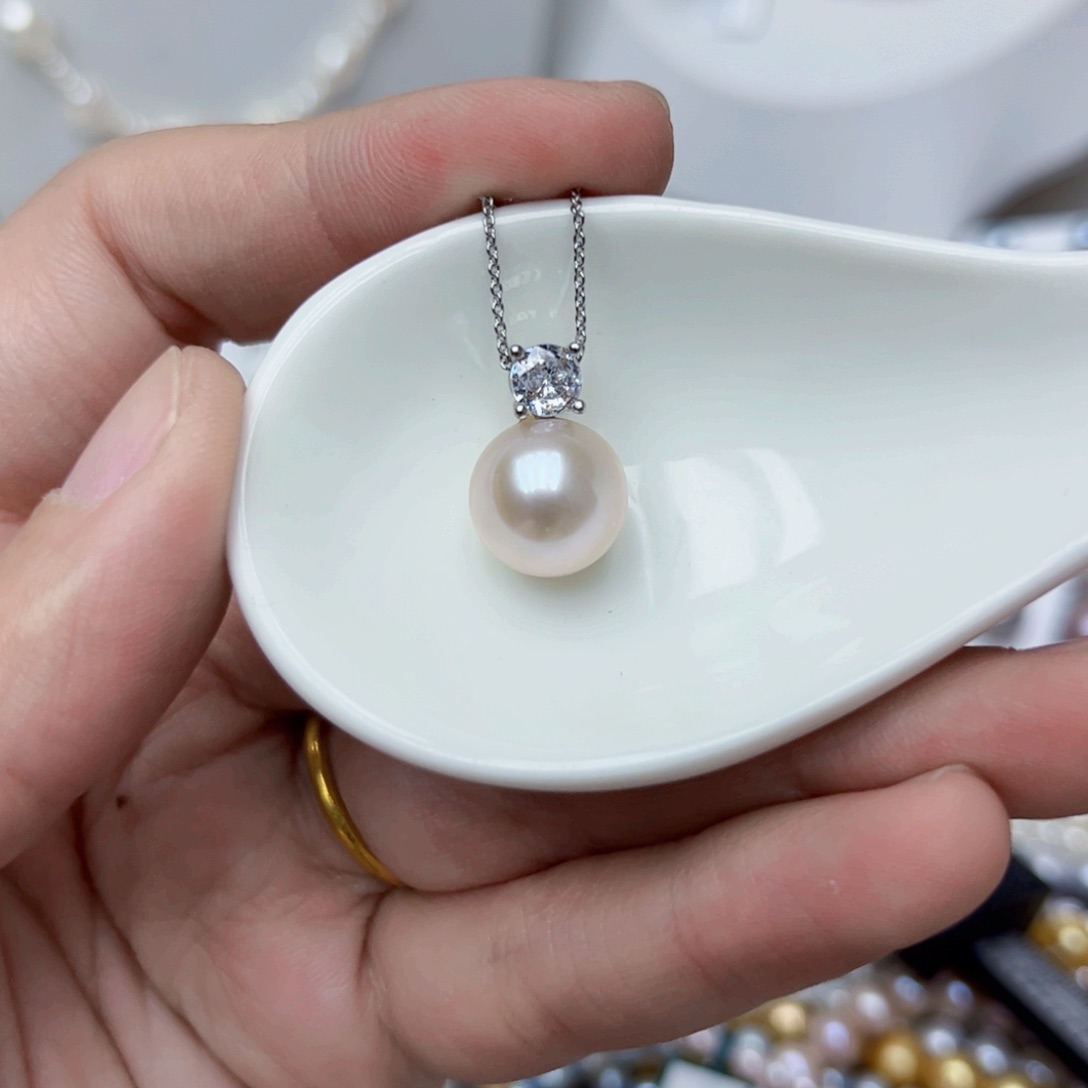 淡水珍珠颈饰银S925镶嵌