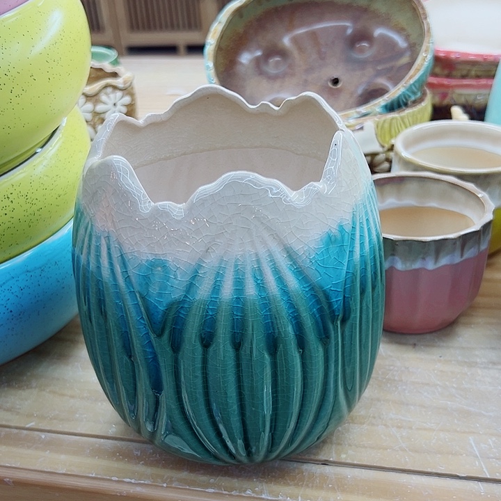 有孔，满10元发货多肉陶瓷花盆