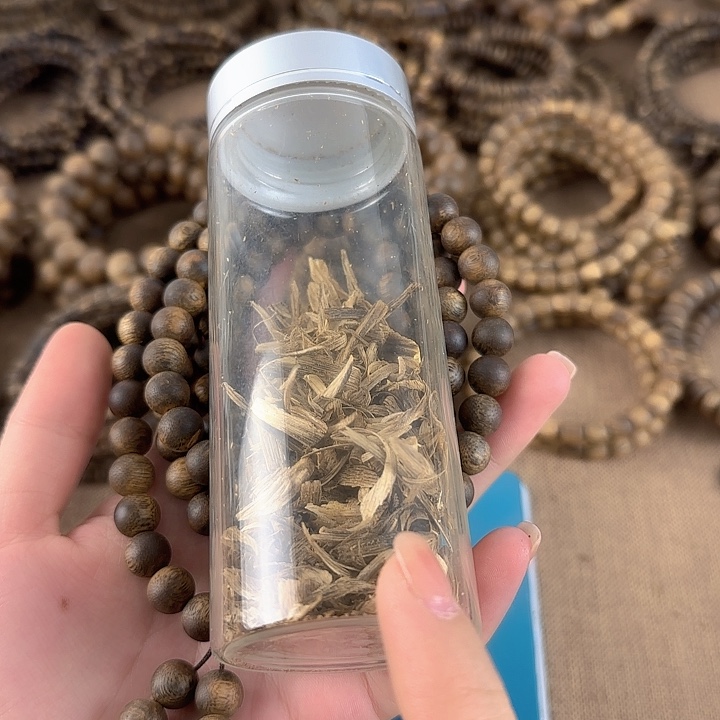 沉香碎屑沉香奇楠沉香沉浮白琪09圆珠43g多圈多样性发一