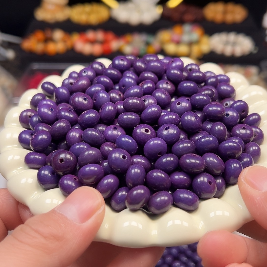 菩提根/象牙果手串1000颗富贵紫算盘11尺寸