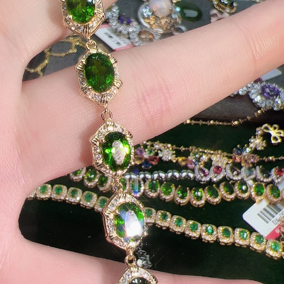 透辉石手链银S925镶嵌