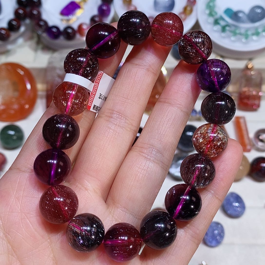 水晶超七手链未镶嵌甜*