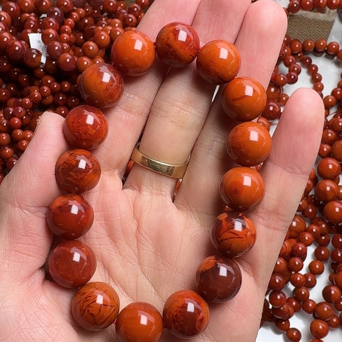 南红玛瑙手链未镶嵌手串原矿南红手串