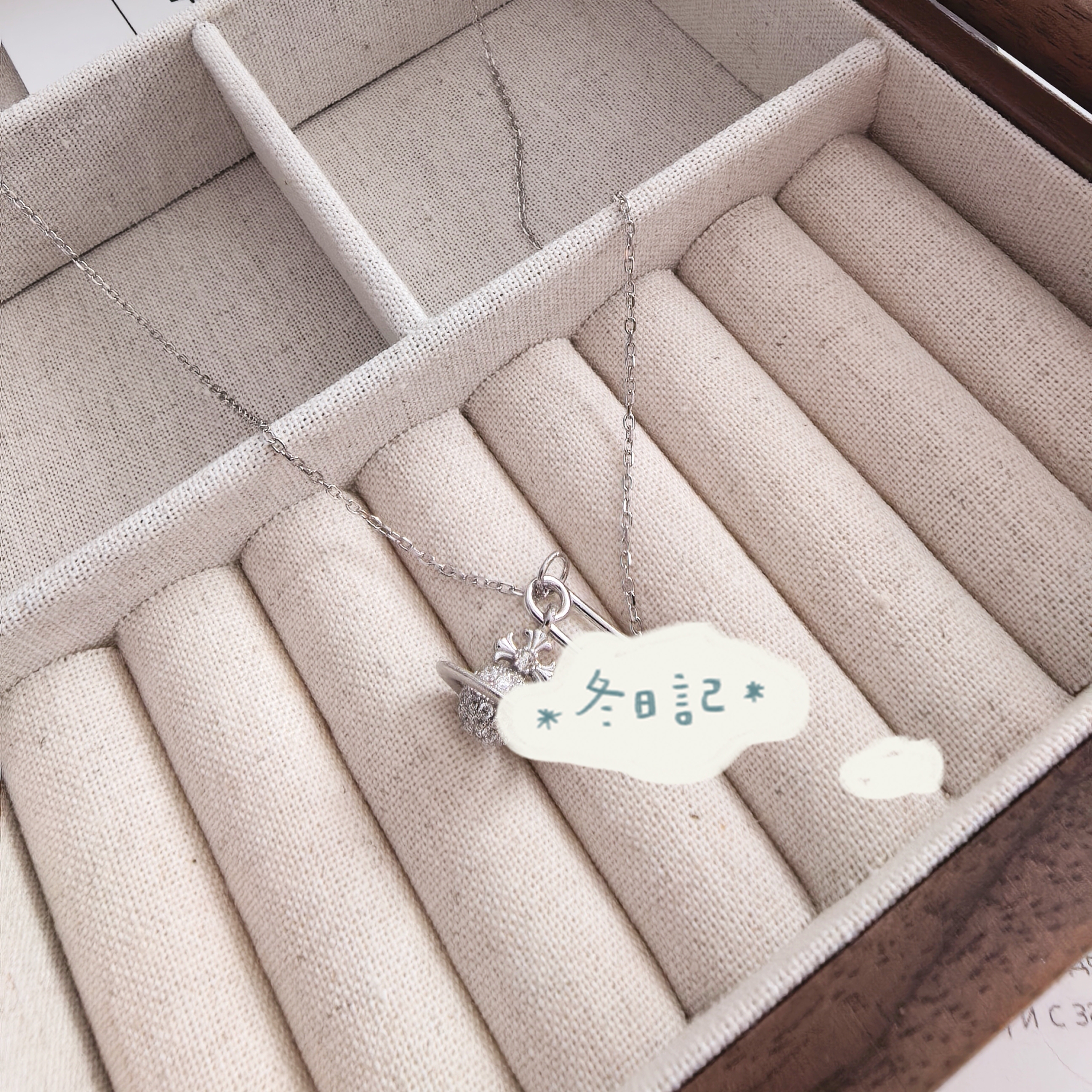 坠链均925银合成锆石 精工时尚百搭电白设计感别针星球轻奢银吊坠