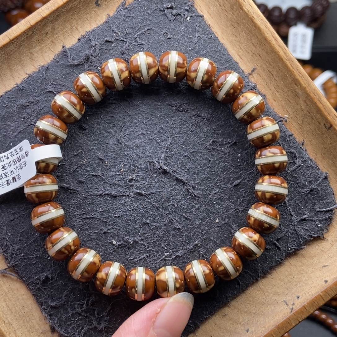 紫金鼠手串10mm纯肉腰带一线天