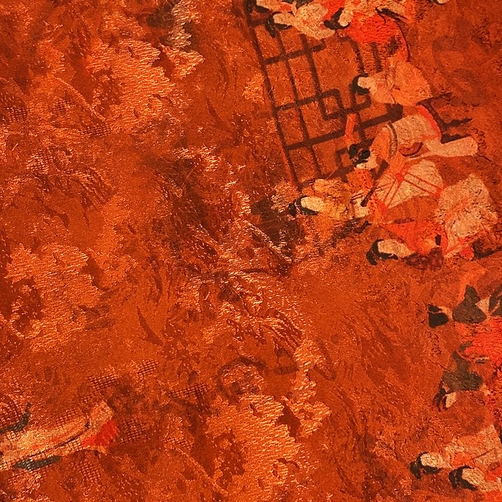 陶摆件65*35cm红云纱人物布