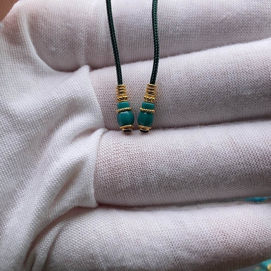 绿松石18K金镶嵌绿松石配饰h