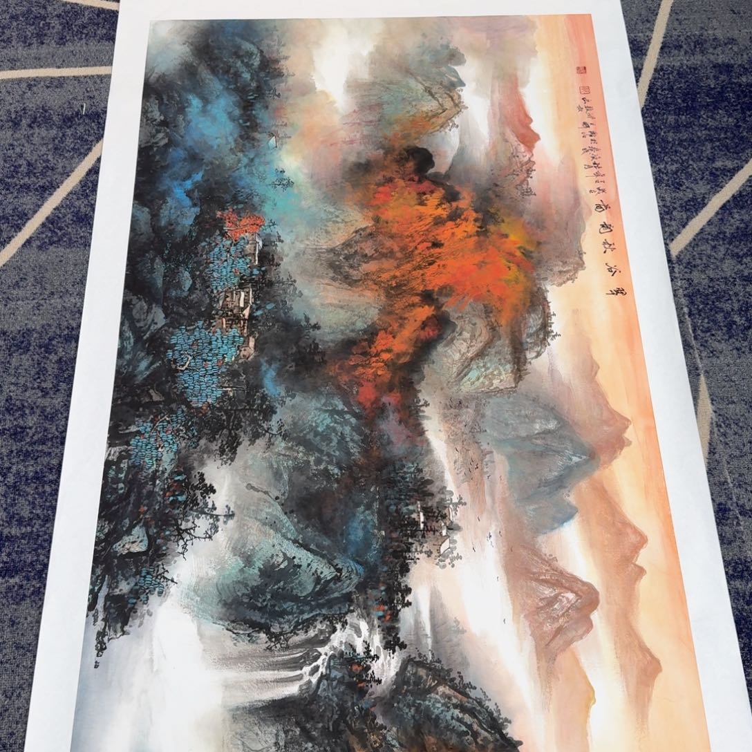 国画国画作品山水花鸟