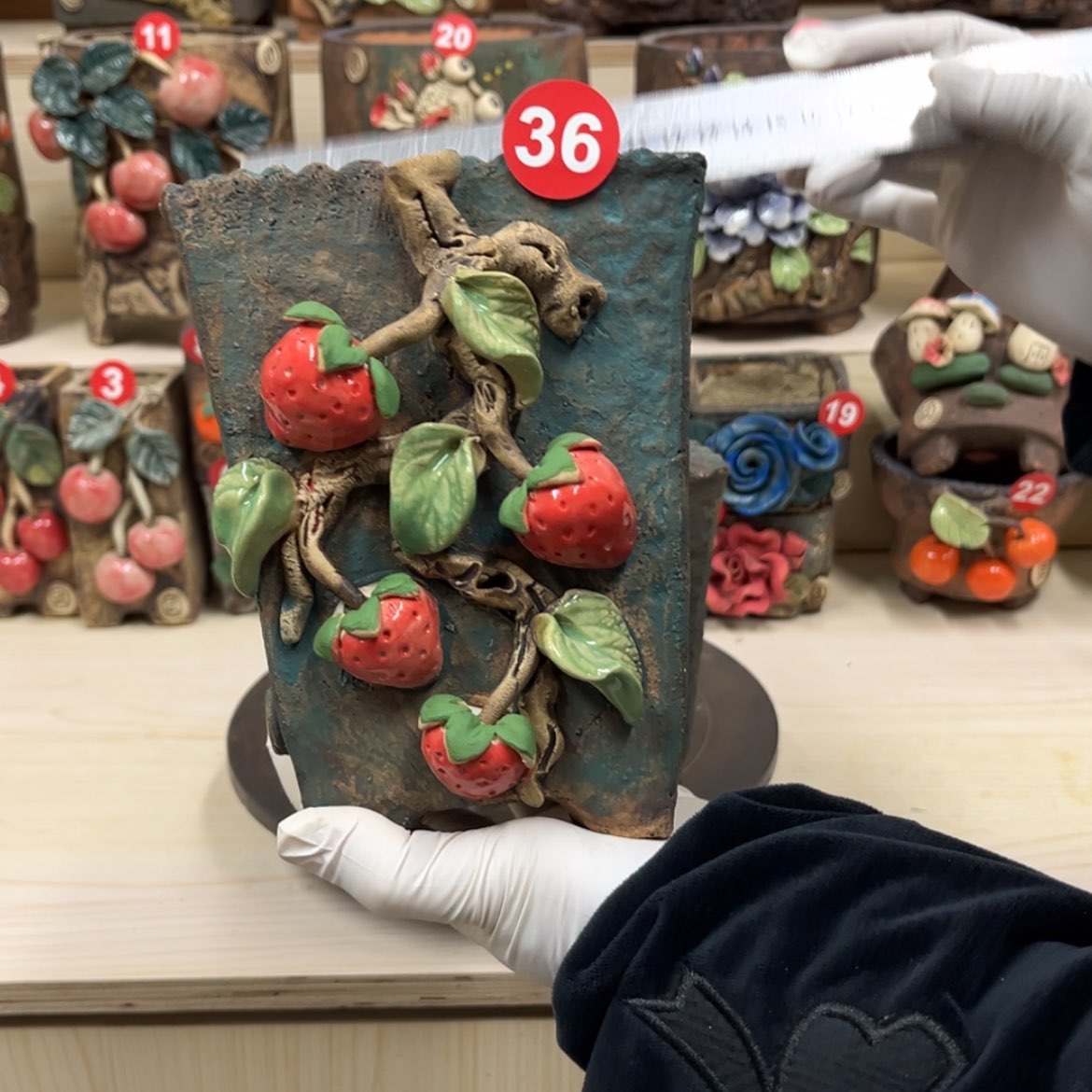 【闪购商品】紫砂花盆36号内口径11×10带脚高17