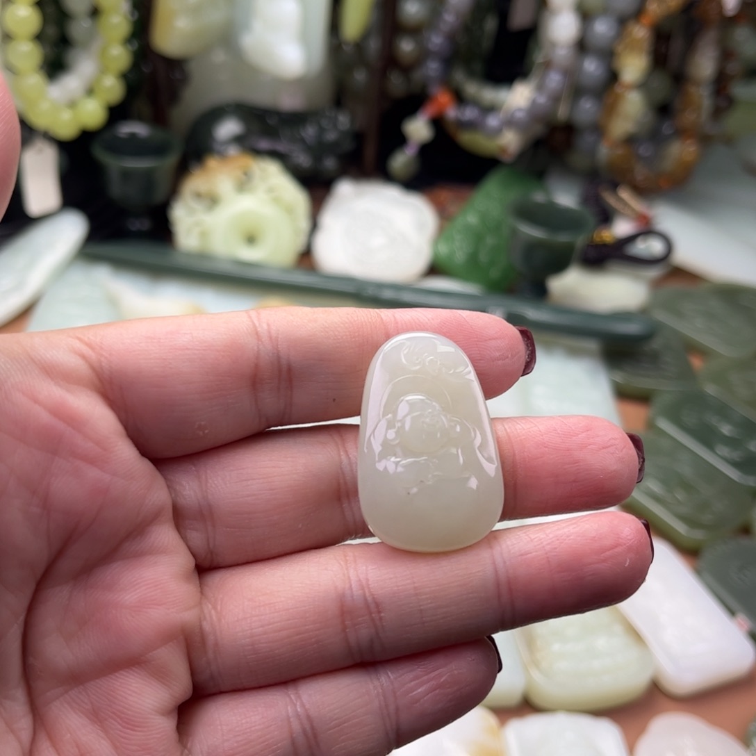 和田玉未镶嵌吊坠(不含链)