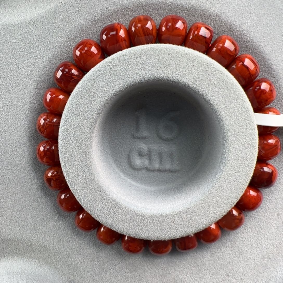 南红玛瑙未镶嵌（牛血火焰老型8mm