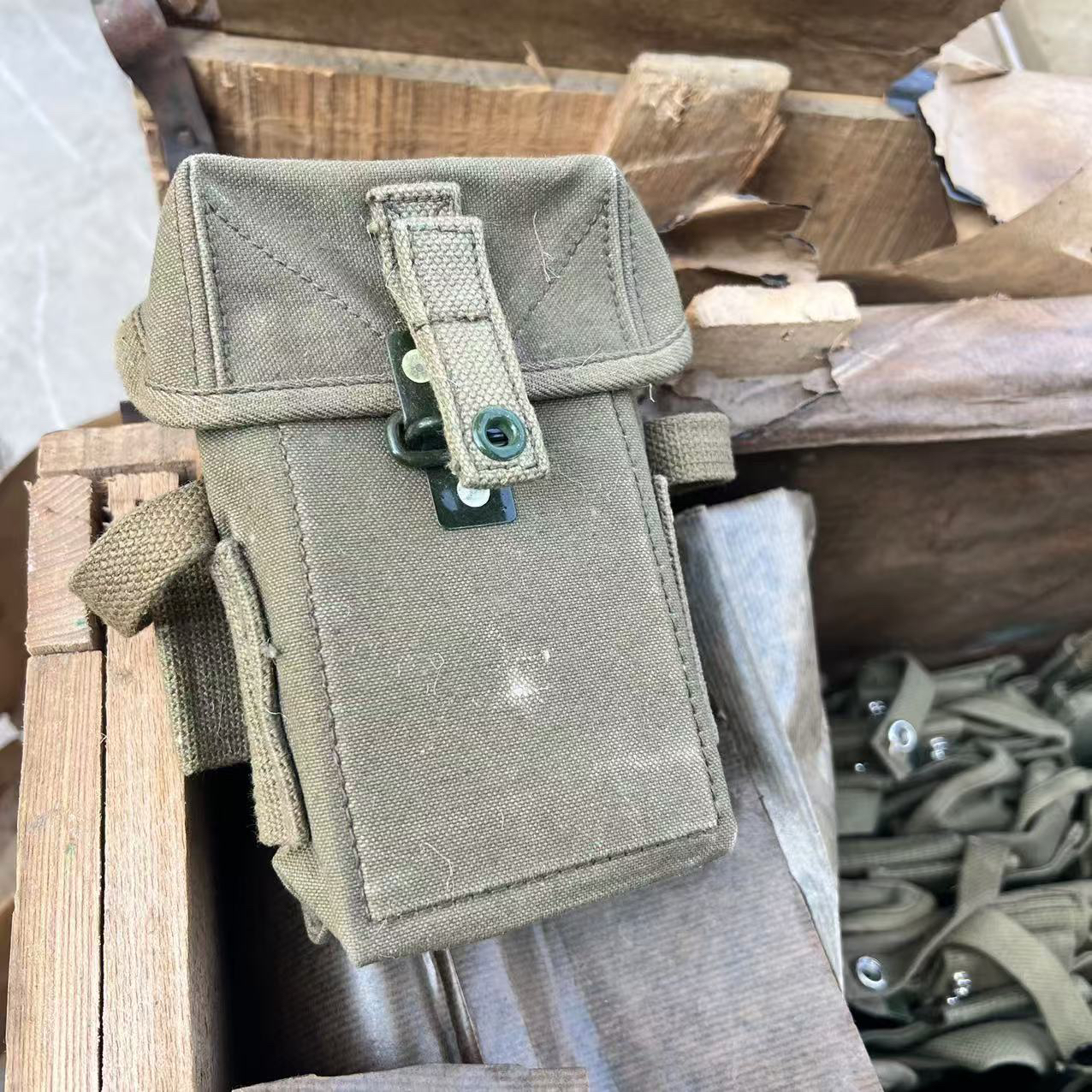 老库存帆布腰包定型收纳腰包