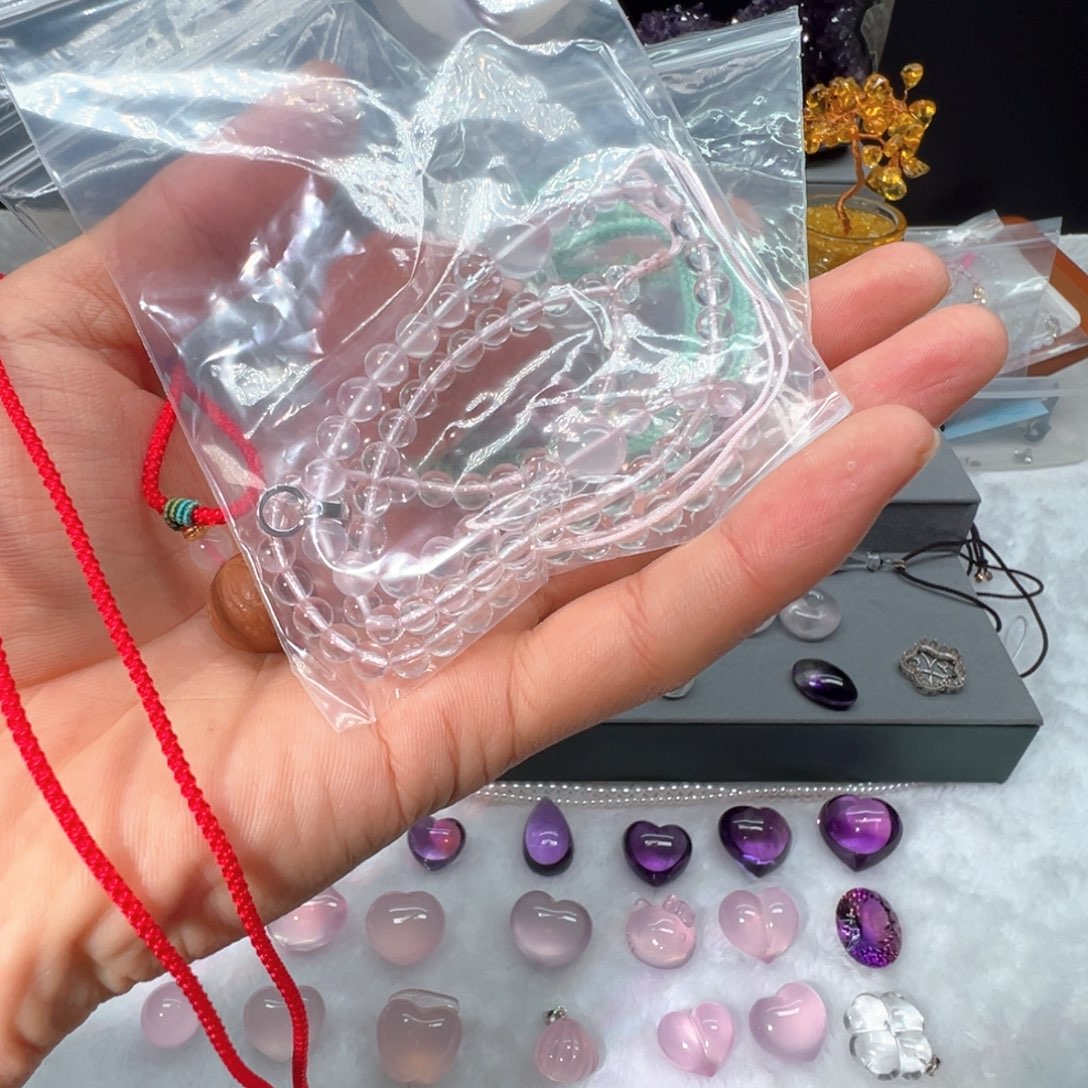 紫晶眼镜未镶嵌以*水晶链