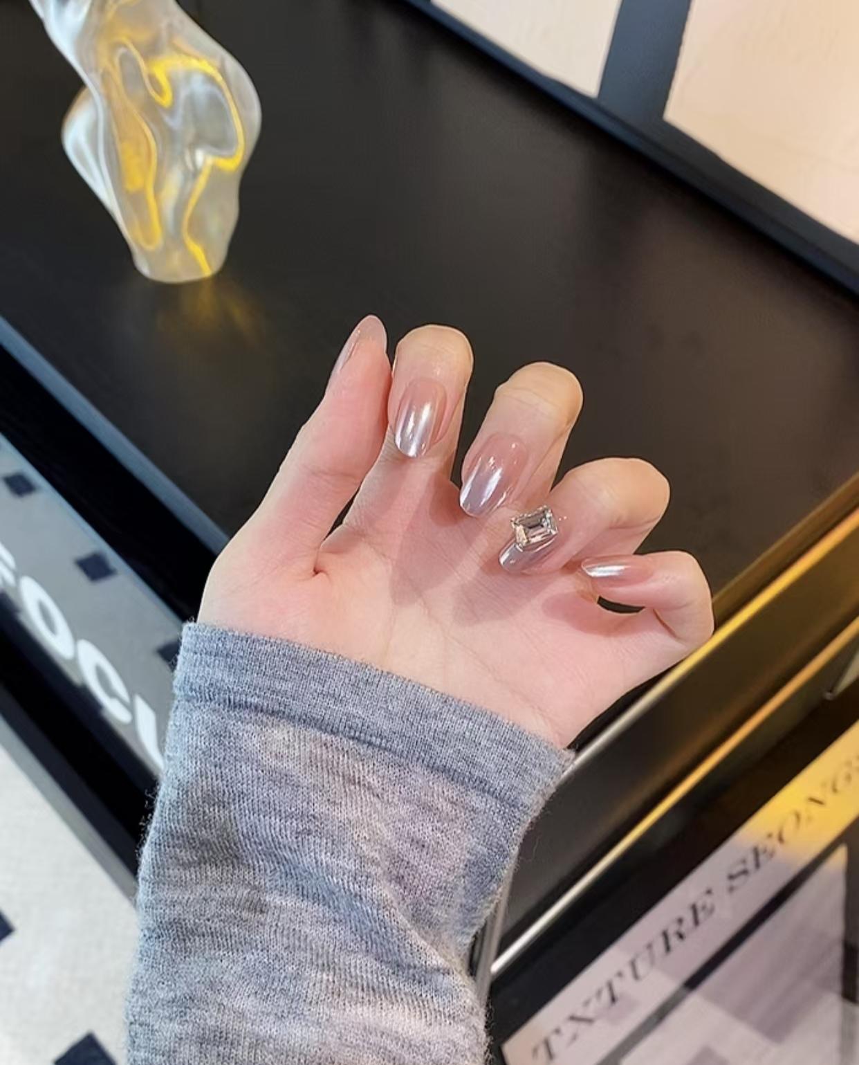 [ 北岛 ] 一尔 蹭粉 华子款  简约高级 纯手工穿戴甲