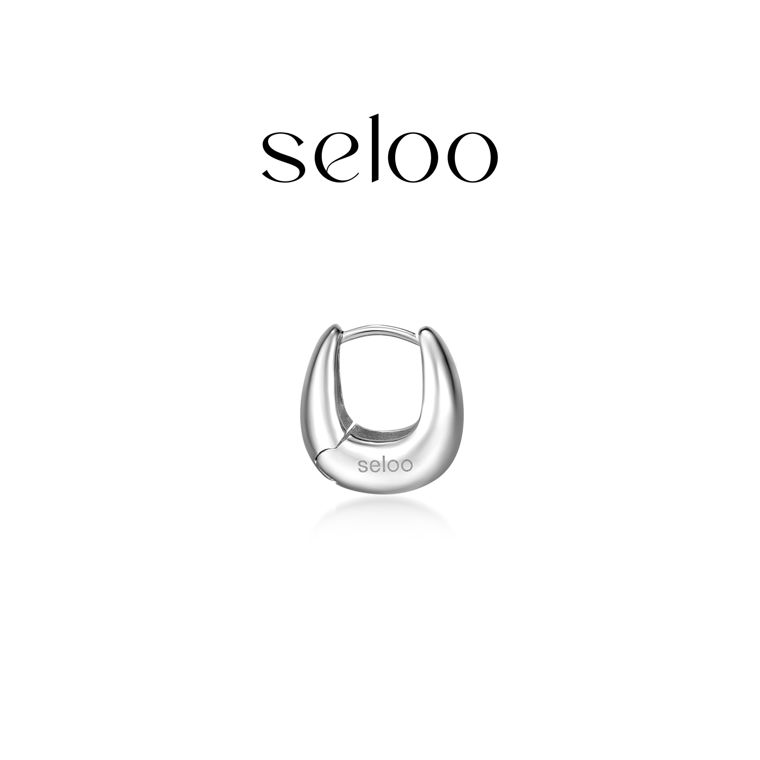 合金耳饰 Seloo【金属面包卡扣耳环】韩国小众品牌SE509R341