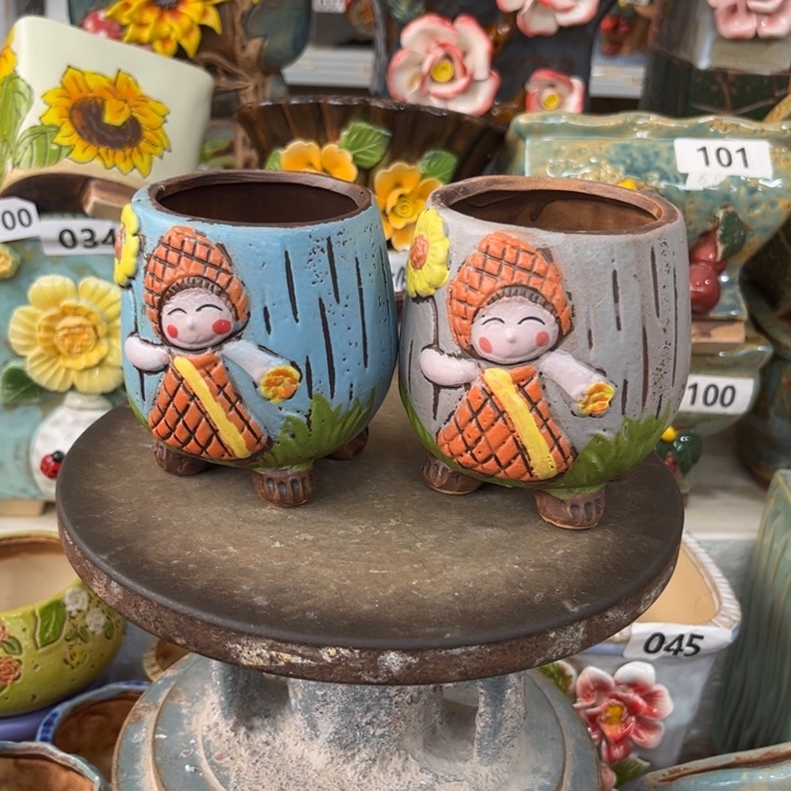 紫砂花盆粗陶材质多肉花盆