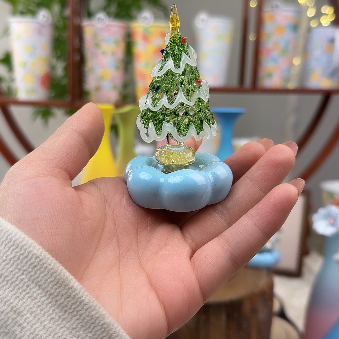 陶摆件景德镇手绘高温釉下彩