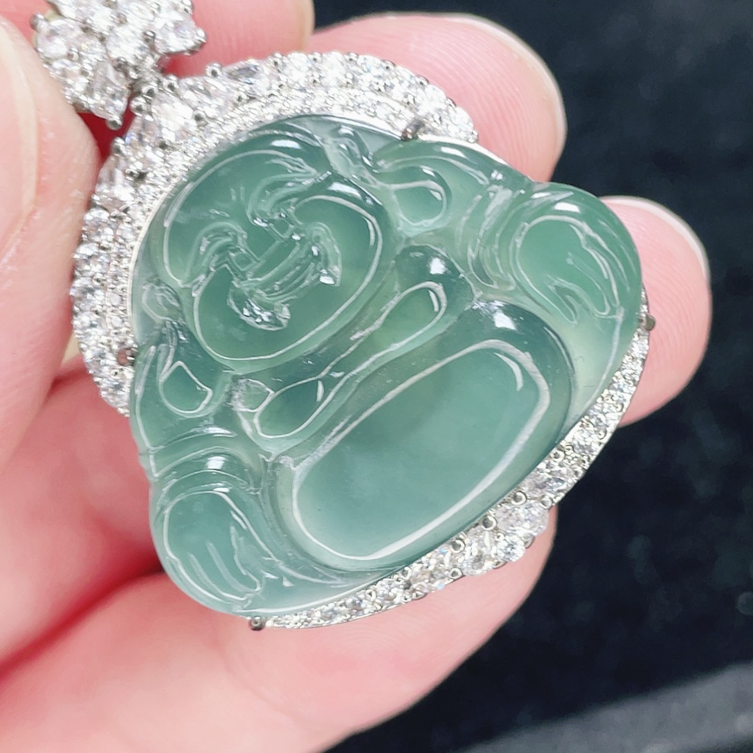 翡翠未镶嵌颈饰525